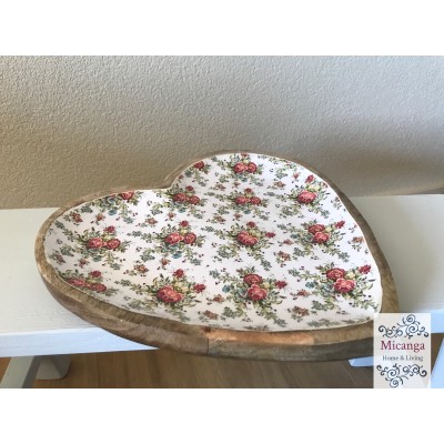 Houten schaal hart Houten schaal hart